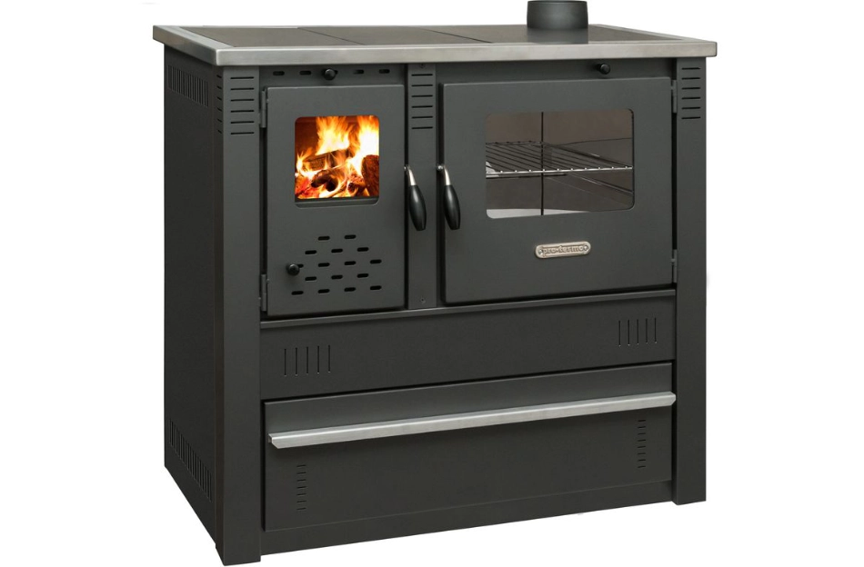 Sporák na tuhé palivo Pro PANONIA Steel, 10 kW, černý, pravý vývod