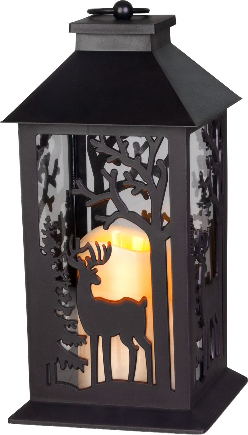 Lucerna MagicHome Vánoce, jelen, 1× LED teplá bílá, 3× AAA, IP20