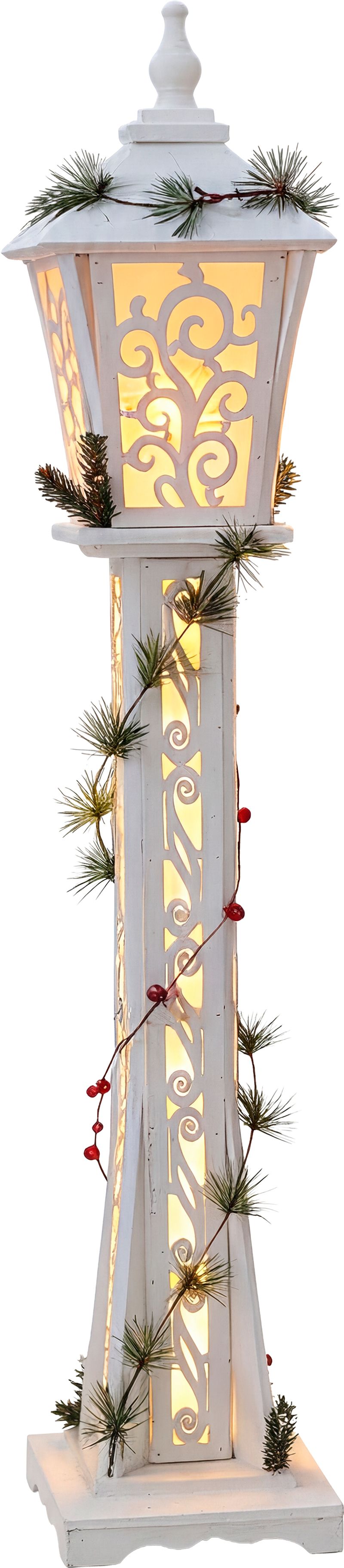Dekorace MagicHome Vánoce, lampa, teplá bílá, 20 × 20 × 120 cm, 3× AA