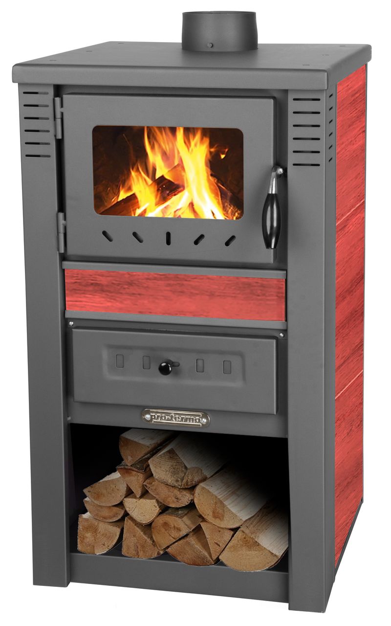 Krbová kamna Nova Ceramic, 7,5 kW, 120 mm, červená