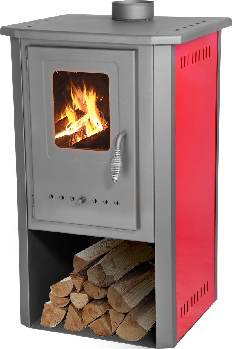 Krbová kamna Thalia Pella, 5,4 kW, 120 mm, červená